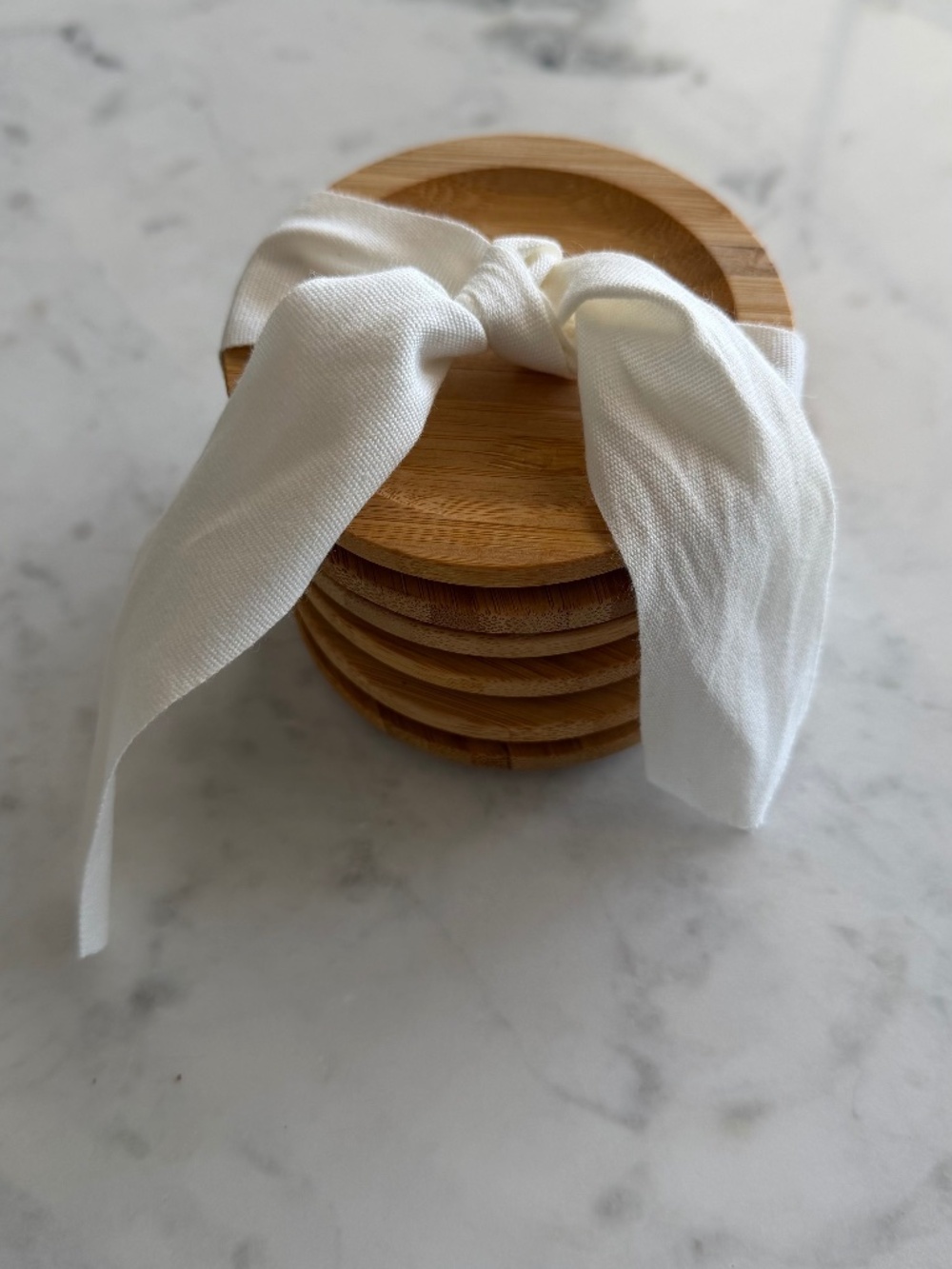 NEW! Wood Coasters Set of 6